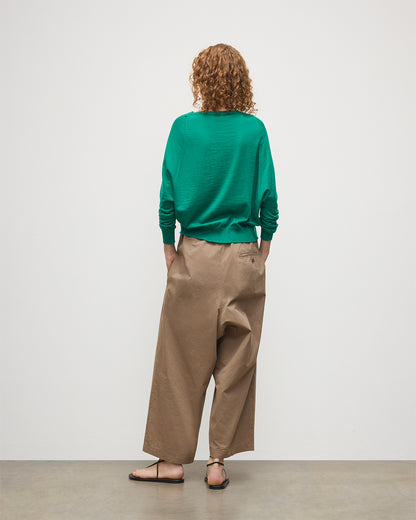 JOHNSTONS OF ELGIN WOMENS FINOLA SWEATER GREEN 100% SUPERFINE CASHMERE KAI05789SC4714