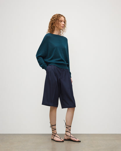 JOHNSTONS OF ELGIN WOMENS FINOLA SWEATER GREEN 100% SUPERFINE CASHMERE KAI05789SC7344