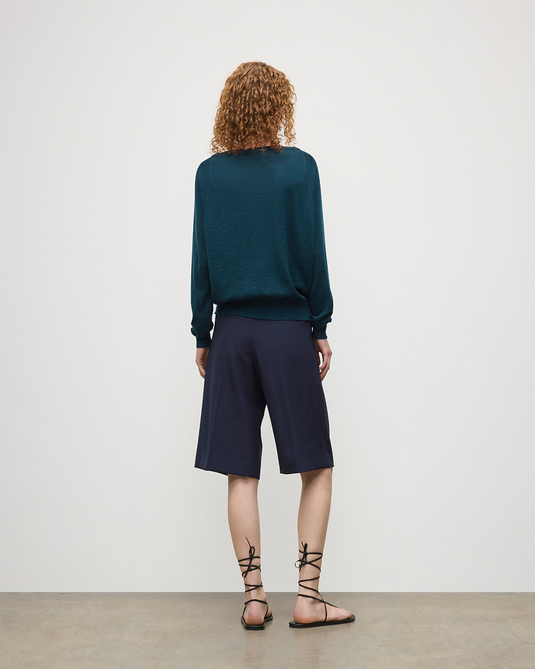 JOHNSTONS OF ELGIN WOMENS FINOLA SWEATER GREEN 100% SUPERFINE CASHMERE KAI05789SC7344