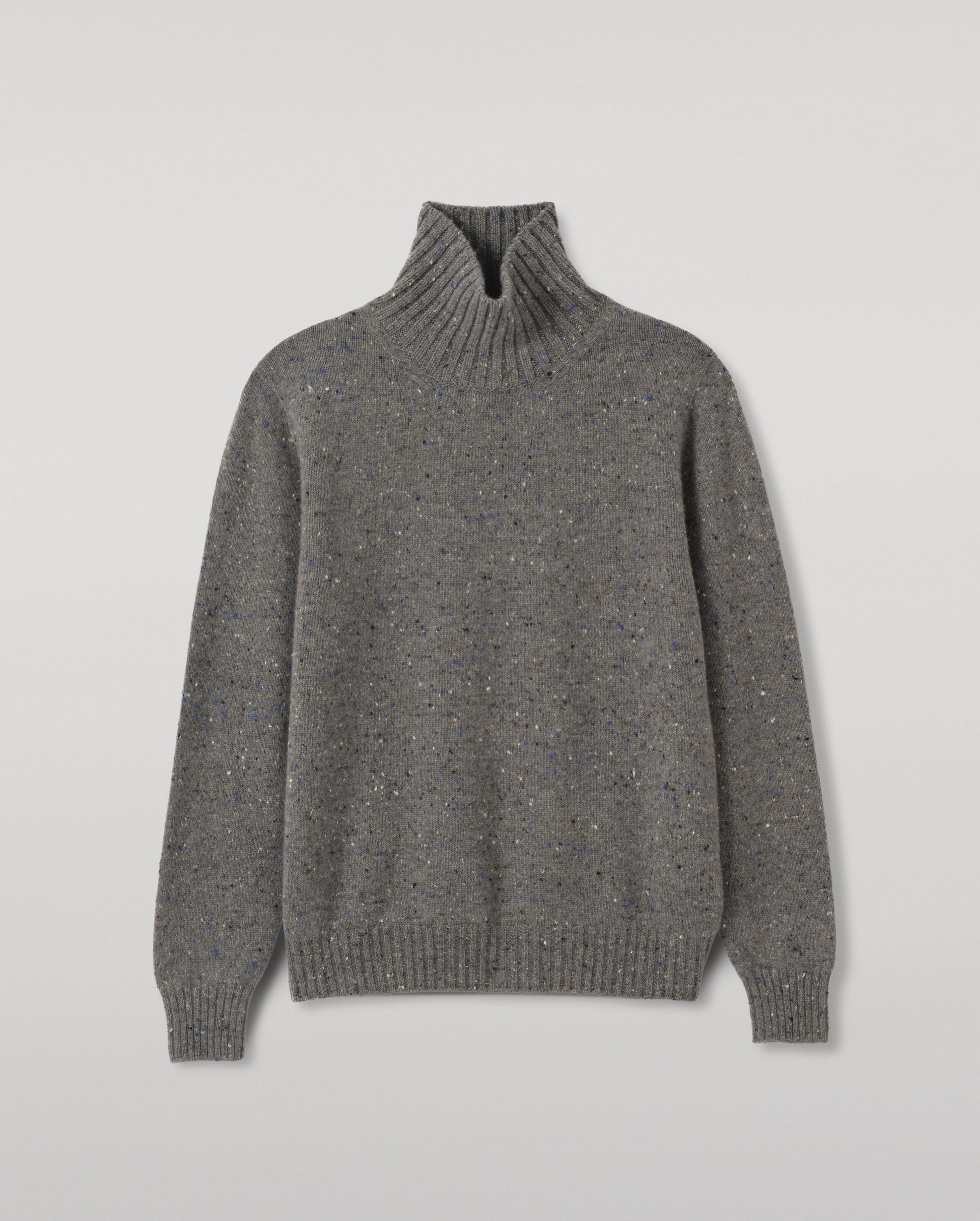 JOHNSTONS OF ELGIN MACKINTOSH ROLL NECK SWEATER DONEGAL CASHMERE ROLL NECK SWEATER GREY 100% CASHMERE KAI05957HA4270