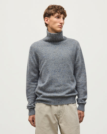 JOHNSTONS OF ELGIN MACKINTOSH ROLL NECK SWEATER DONEGAL CASHMERE ROLL NECK SWEATER GREY 100% CASHMERE KAI05957HA4270