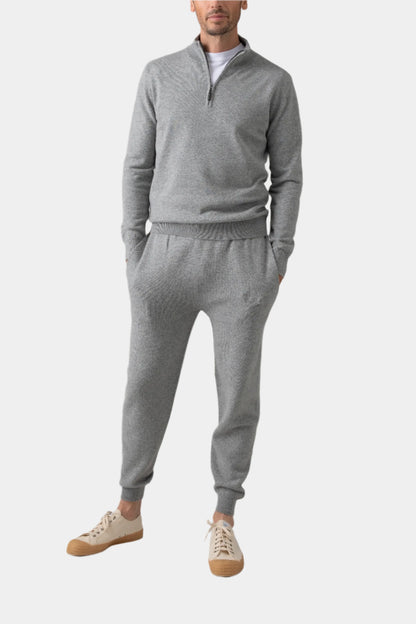 Johnstons of Elgin Men's Cashmere Joggers in Light Grey KBI04794HA0200