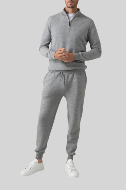 Johnstons of Elgin Men's Cashmere Joggers in Light Grey KBI04794HA0200