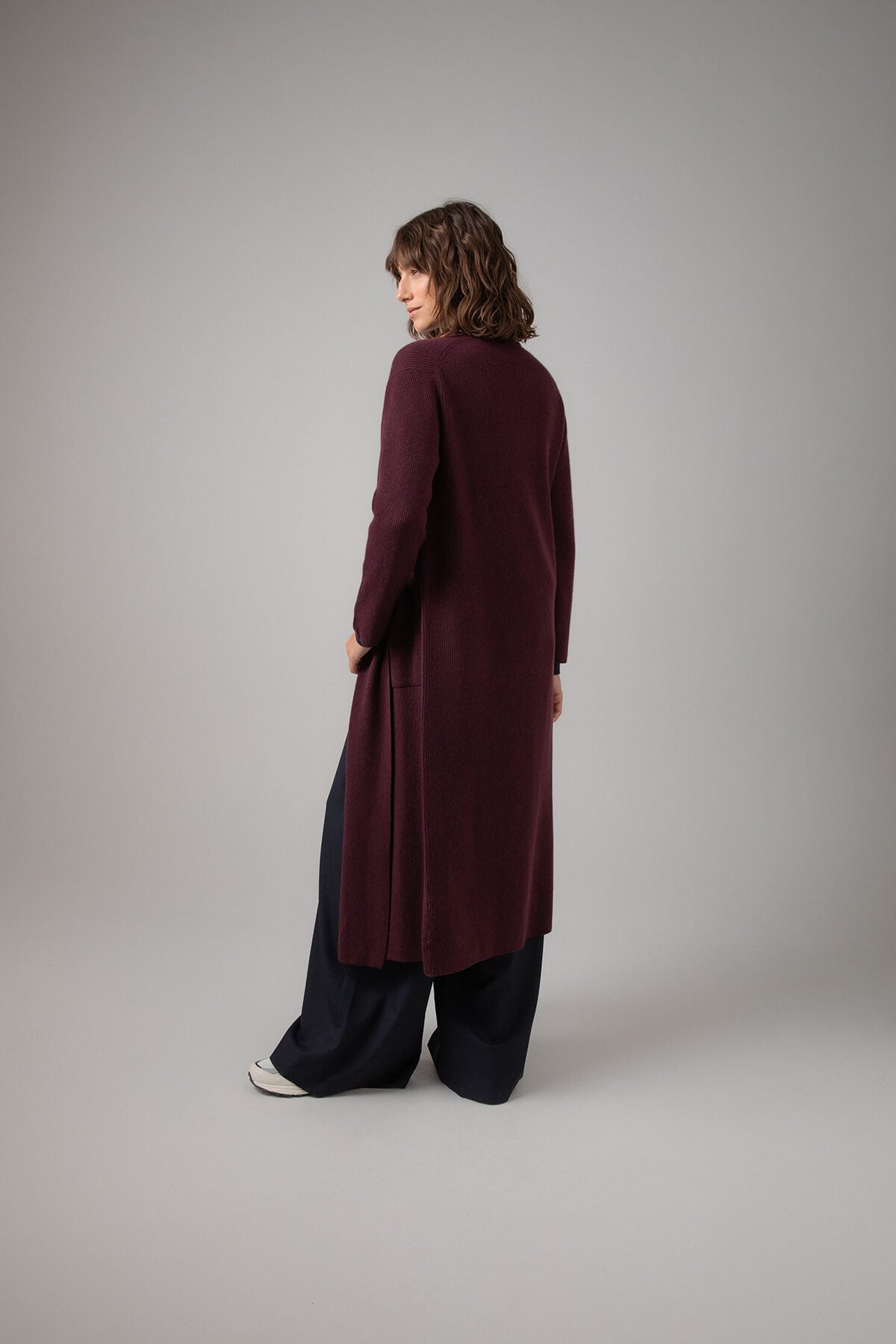 Women's Shawl Collar Long Cashmere Cardigan | Johnstons of Elgin