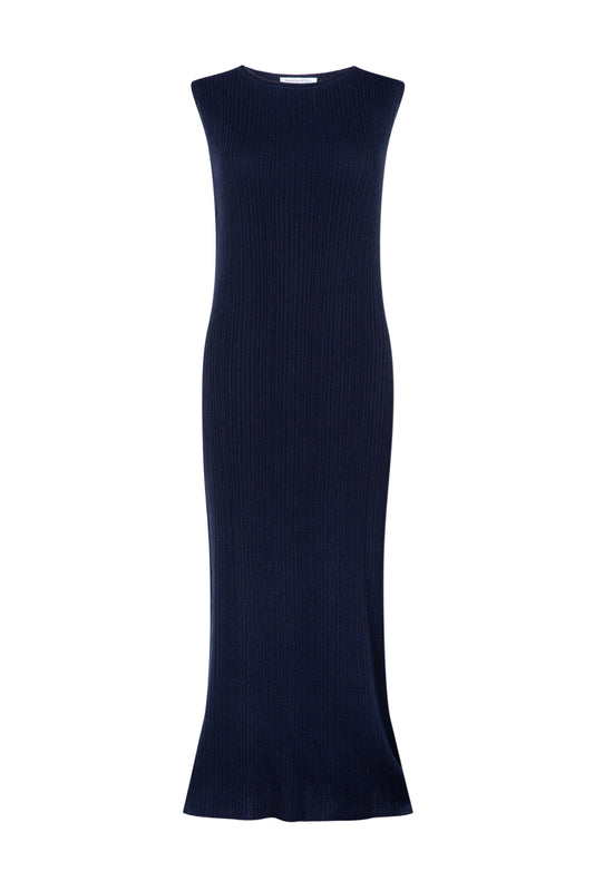 Sleeveless Ribbed Cashmere Dress