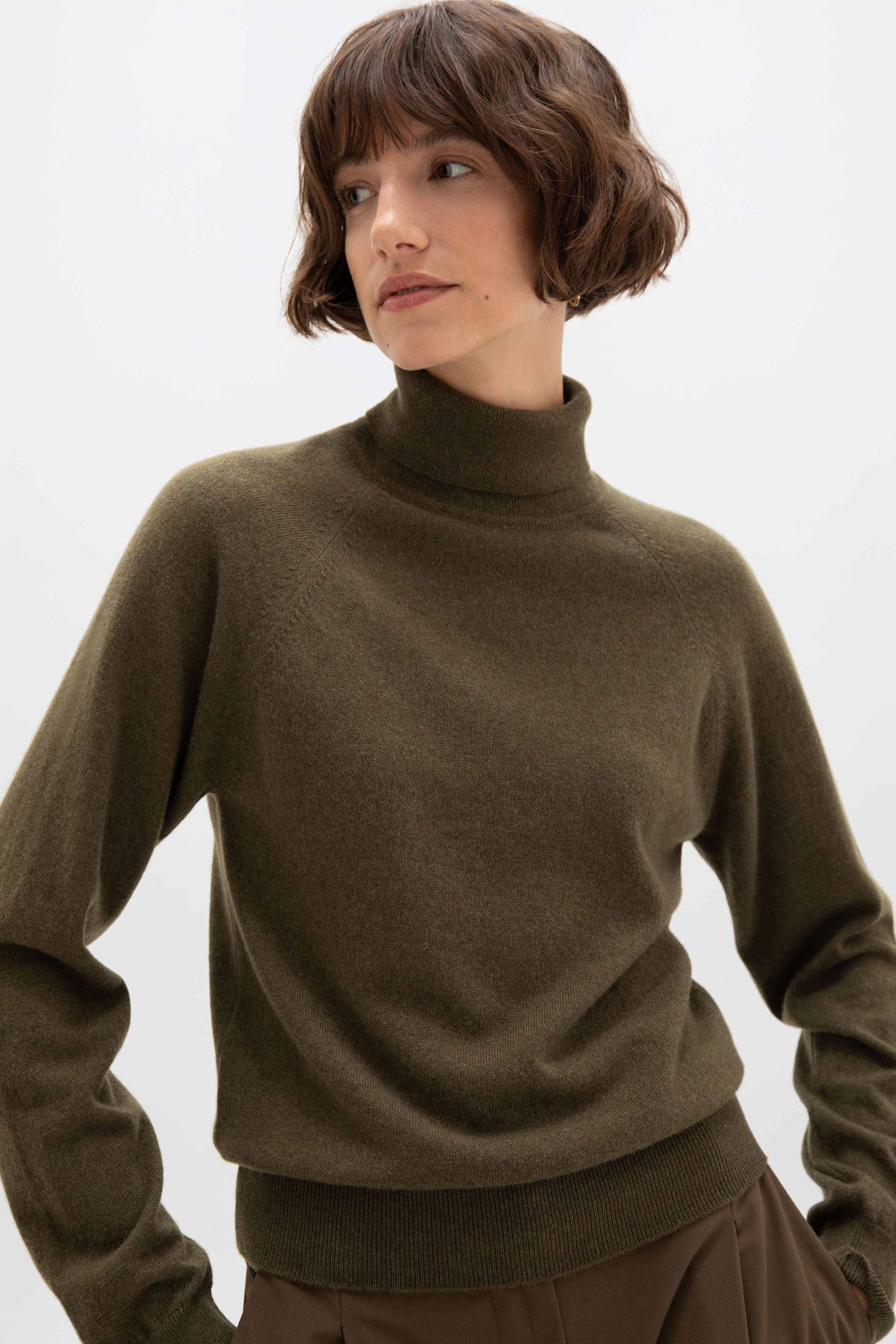 Cashmere roll neck womens best sale