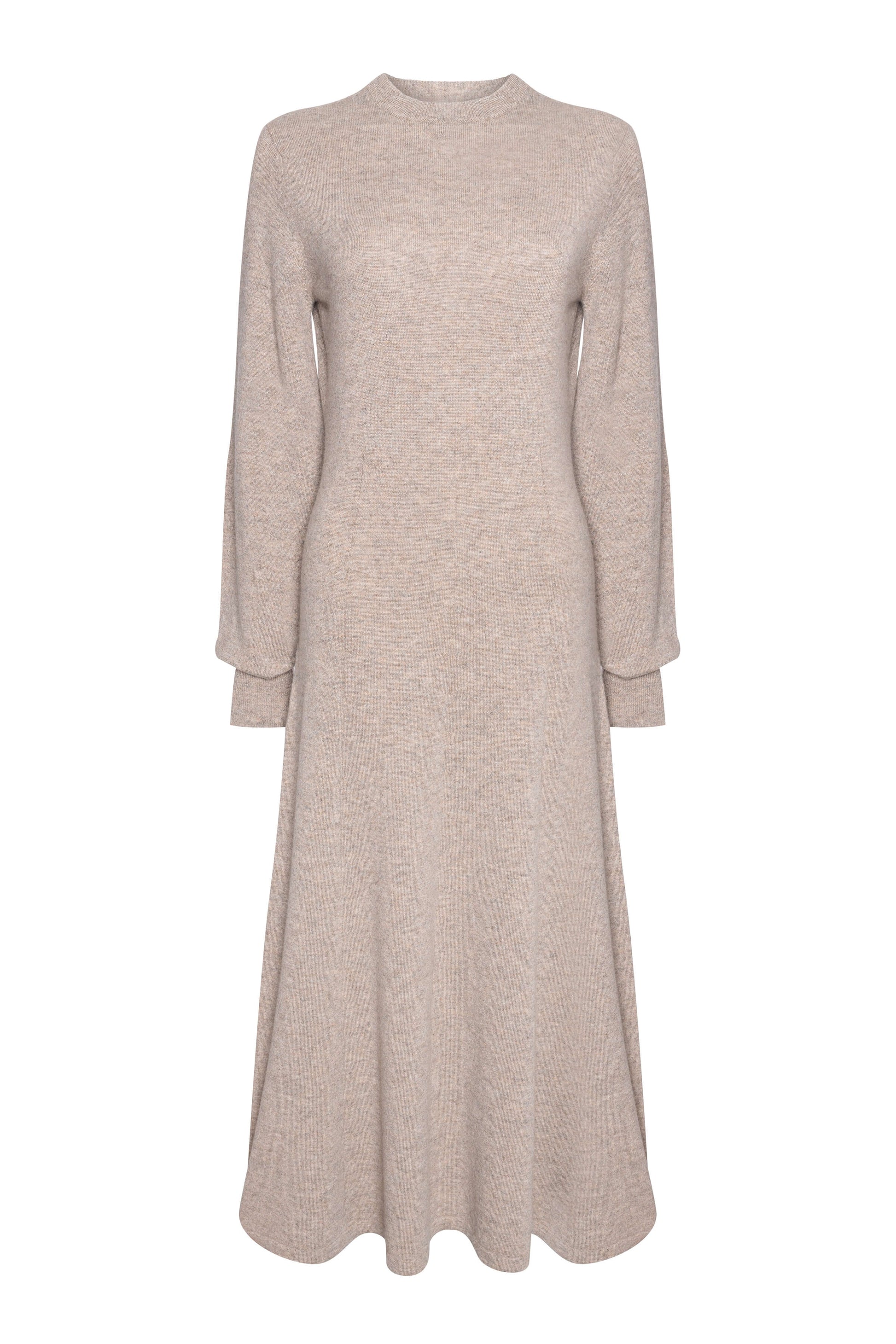 Johnstons of Elgin AW24 Women's Knitwear Ash Fit & Flare Cashmere Dress KAP05277HB4334