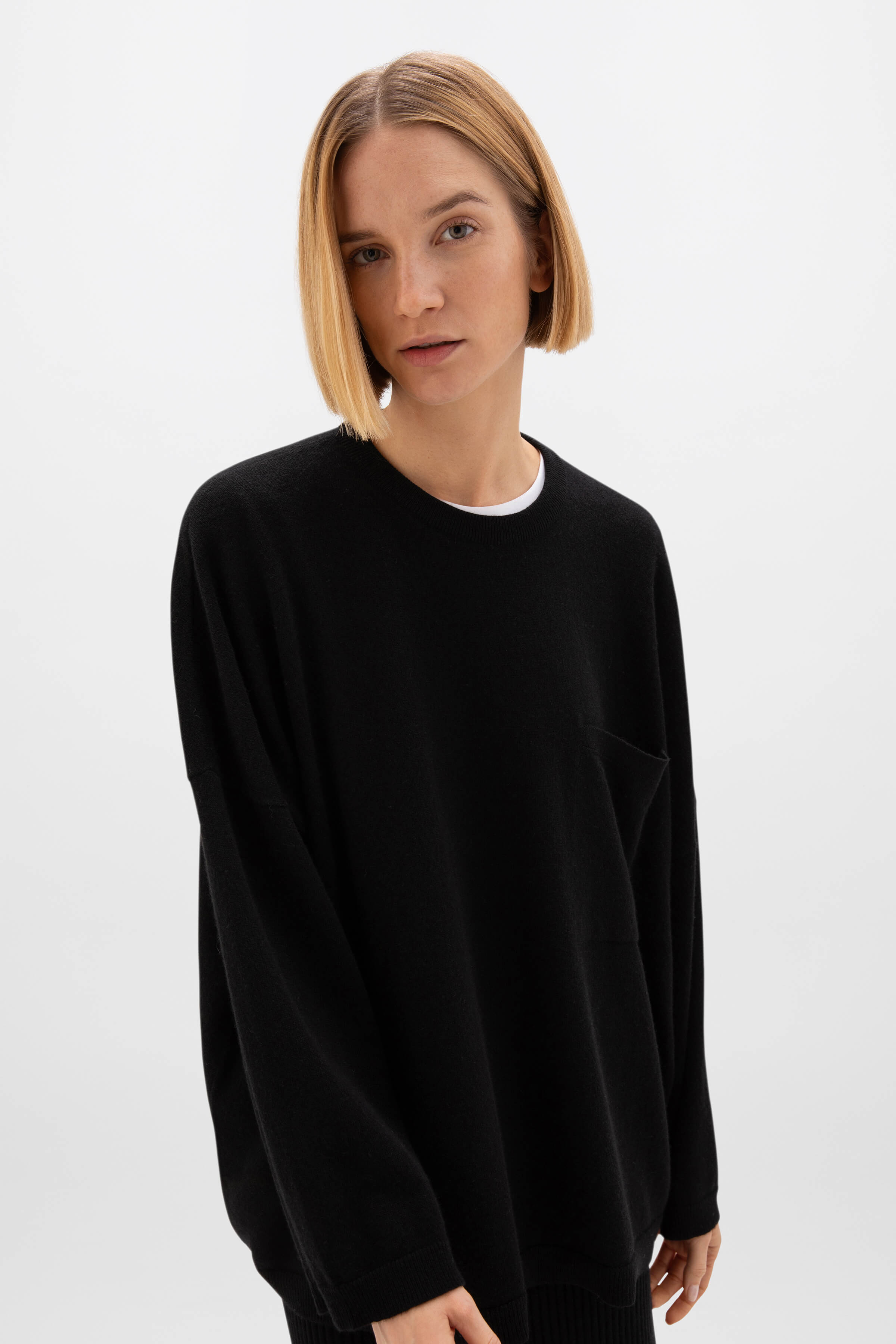 Black slouch jumper best sale