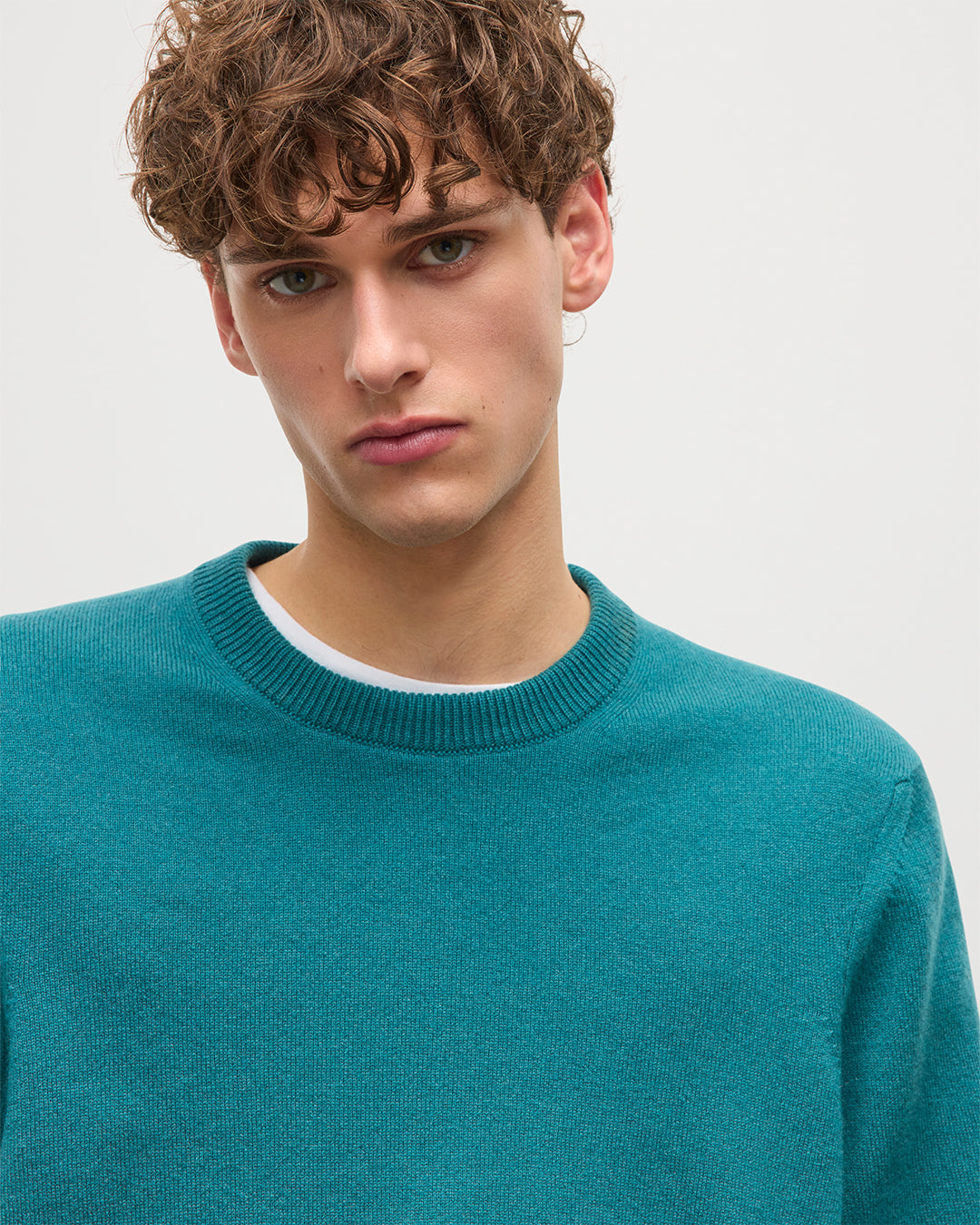 JOHNSTONS OF ELGIN MENS RORY CREW CLASSIC JUMPER GREEN 100% CASHMERE KAP05471SC4720XS