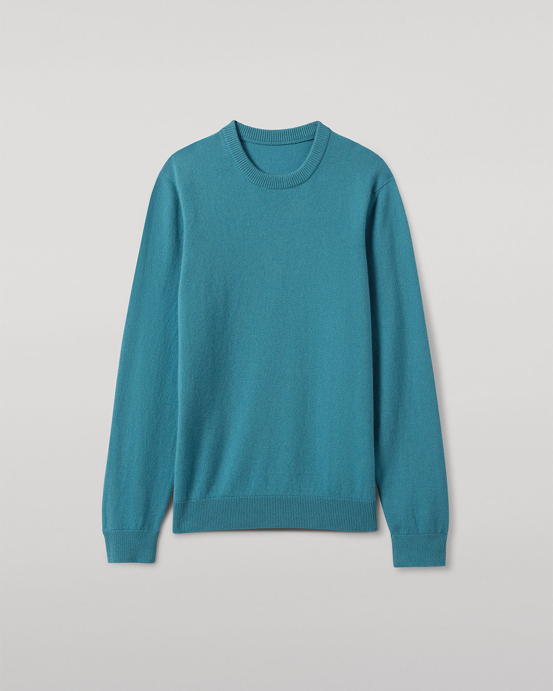 JOHNSTONS OF ELGIN MENS RORY CREW CLASSIC JUMPER BLUE 100% CASHMERE KAP05471SD5327