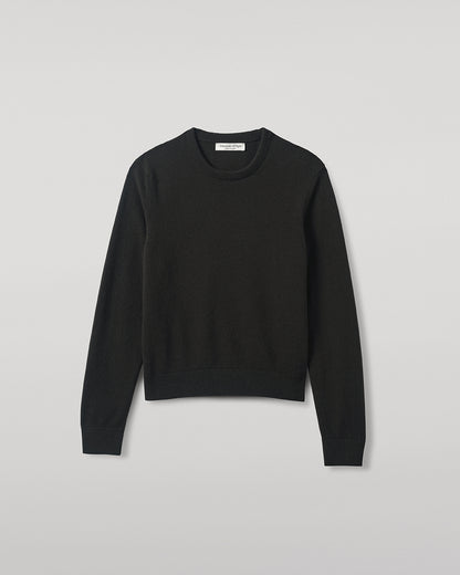 Johnstons of Elgin Women's Cashmere Dark Grey Round Neck Sweater KAP05572SC7330