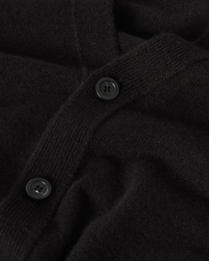 Johnstons of Elgin AW25 Men's Knitwear Black Classic Cashmere Black Cardigan KAP05576SA7210