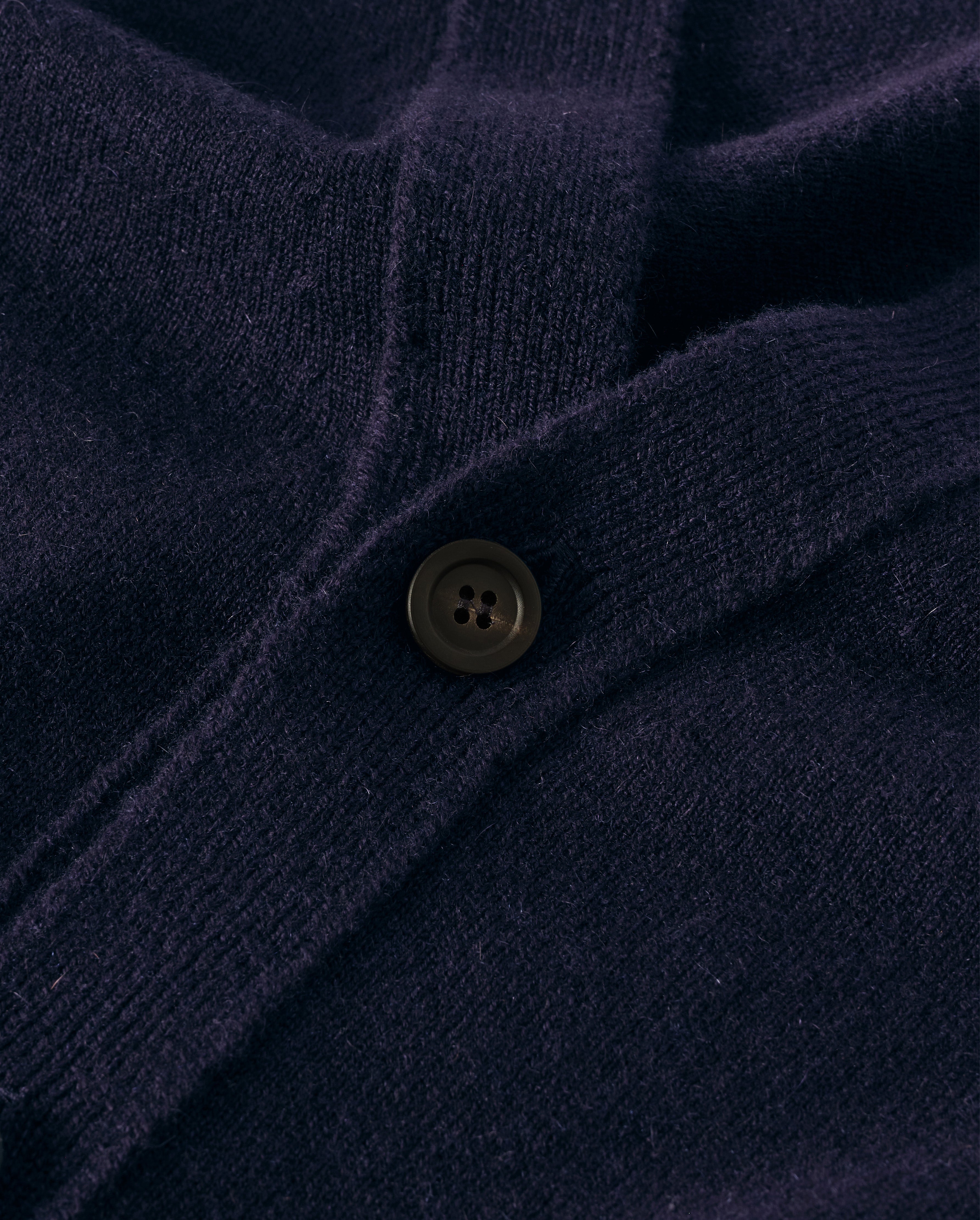 Cashmere V-Neck Navy Cardigan | Men's Cashmere | Johnstons of Elgin