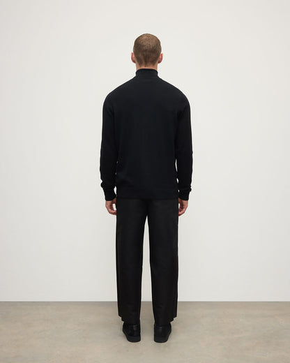 Johnstons of Elgin AW25 Men's Knitwear Black Classic Cashmere Black Cardigan KAP05576SA7210