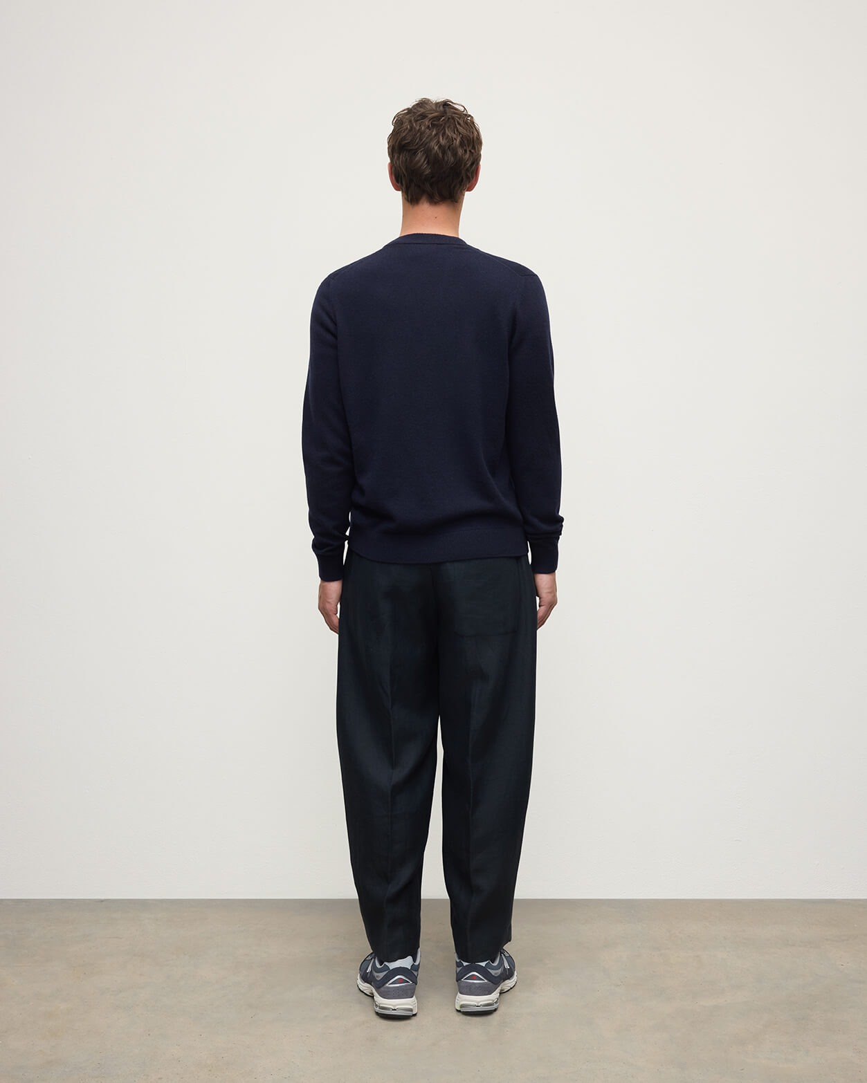 Johnstons of Elgin AW25 Men's Knitwear Dark Navy Classic Cashmere Navy Cardigan KAP05576SD7666