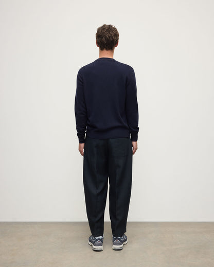 Johnstons of Elgin AW25 Men's Knitwear Dark Navy Classic Cashmere Navy Cardigan KAP05576SD7666