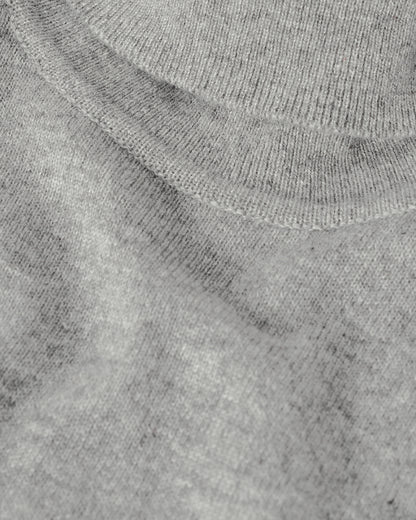 Johnstons of Elgin AW25 Women's Knitwear Light Grey Classic Cashmere Roll Neck KAP05584HA0308