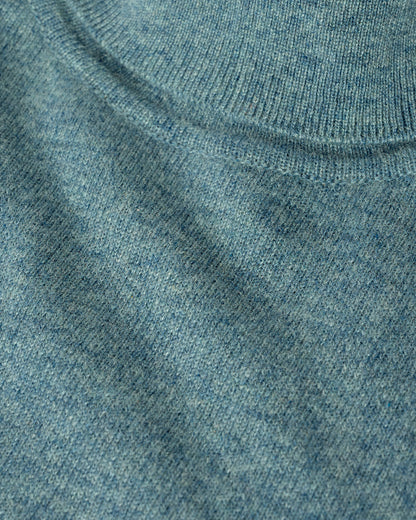 Johnstons of Elgin AW25 Women's Knitwear Seascape Classic Cashmere Green Roll Neck Jumper KAP05584HC0038