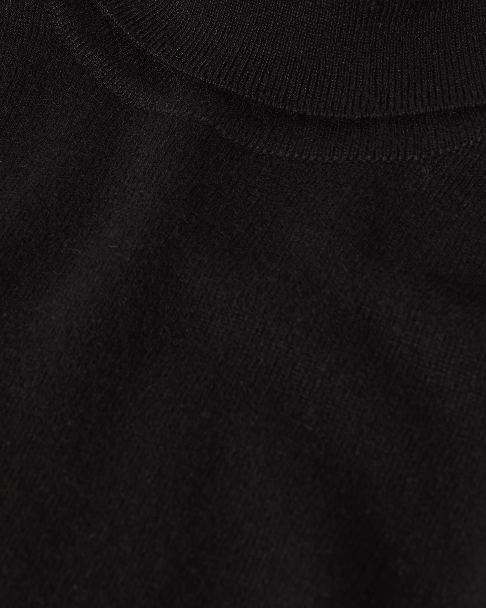 Johnstons of Elgin AW25 Women's Knitwear Black Classic Cashmere Black Roll Neck Jumper KAP05584SA7210