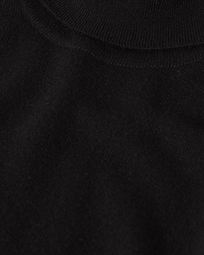 Johnstons of Elgin AW25 Women's Knitwear Black Classic Cashmere Black Roll Neck Jumper KAP05584SA7210