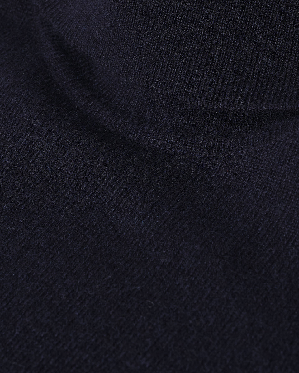 Johnstons of Elgin AW25 Women's Knitwear Dark Navy Classic Cashmere Navy Roll Neck Jumper KAP05584SD7666