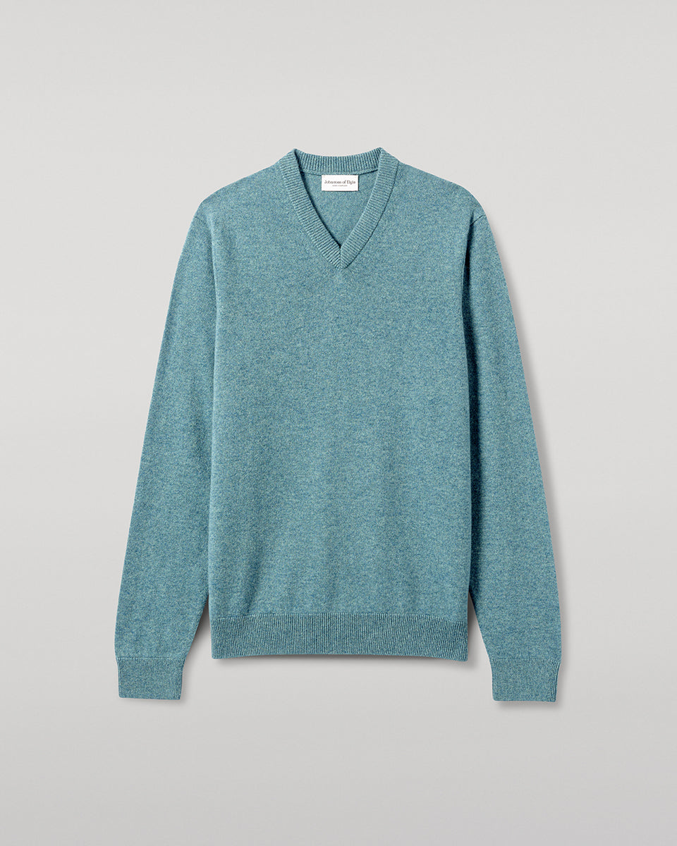 最高級JOHNSTONSジョンストンズ100%カシミアVネックニット緑グリーン ジョンストンズ グリーン Vネック 長袖 ニット セーター カシミヤ