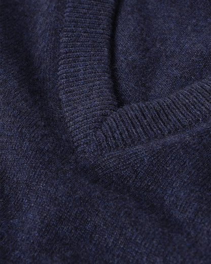 JOHNSTONS OF ELGIN MENS RORY VEE NECK CLASSIC JUMPER 100% CASHMERE KAP05594HD7350