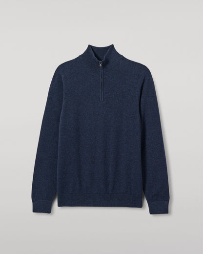 JOHNSTONS OF ELGIN MENS RORY CLASSIC HALF ZIP CLASSIC SWEATER 100% CASHMERE KAP05695HD7350