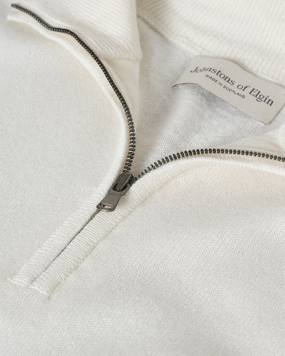 JOHNSTONS OF ELGIN MENS RORY CLASSIC HALF ZIP CLASSIC SWEATER 100% CASHMERE KAP05695SA0606