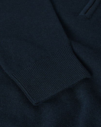 Johnstons of Elgin AW25 Men's Knitwear Bottle Green Classic Cashmere Green Zip Neck Jumper KAP05695SC7341