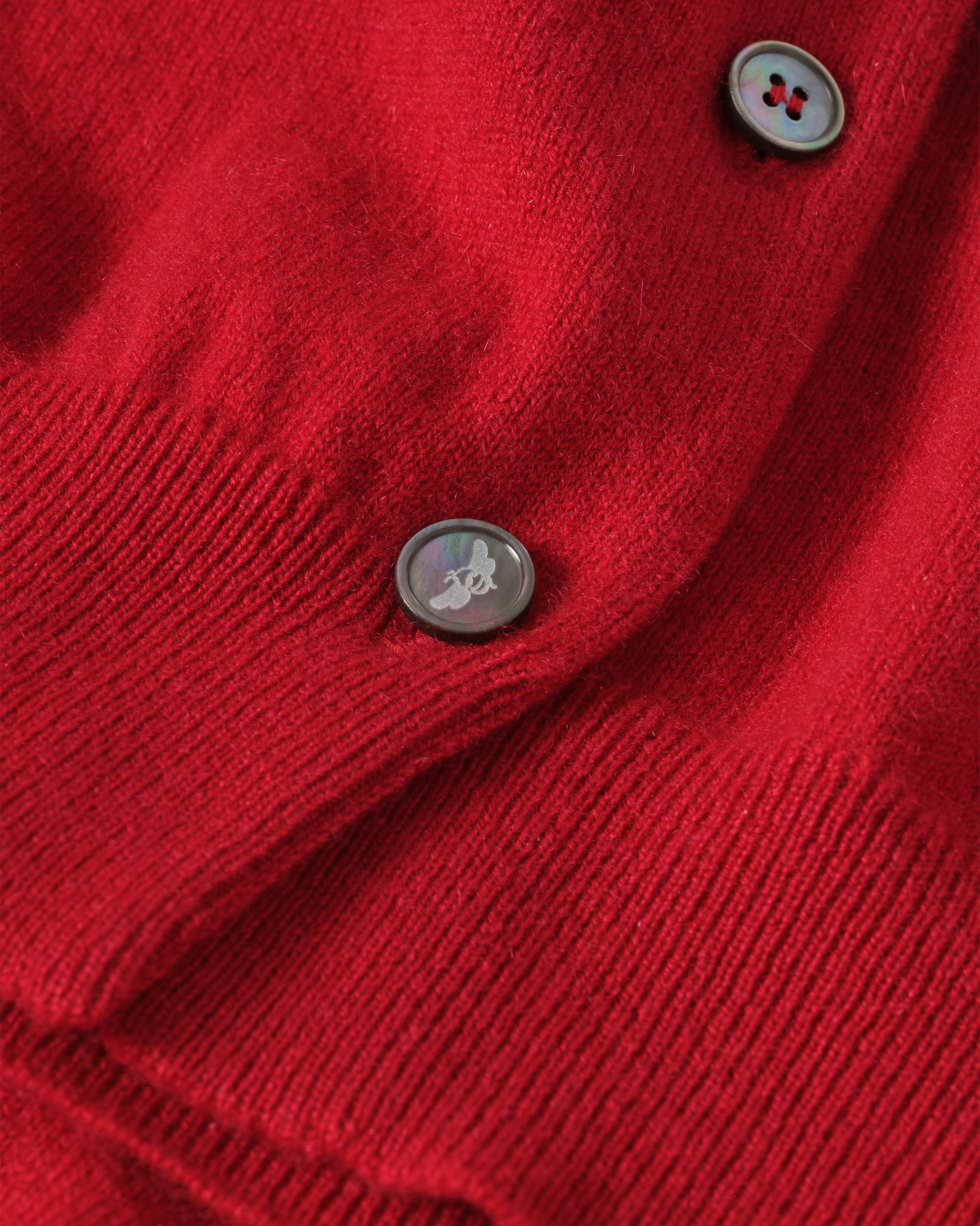 Iris Red Classic Cashmere Cardigan | Luxury Women's Knitwear