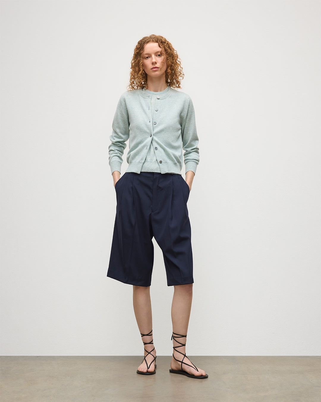 Iris Mint Classic Cashmere Cardigan | Luxury Women's Knitwear ...