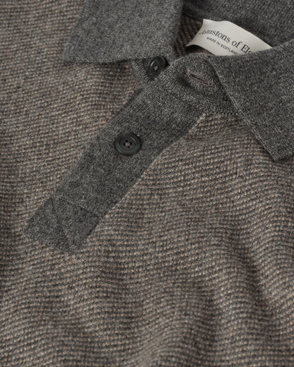 JOHNSTONS OF ELGIN MENS TWEEL RUGBY SHIRT 100% CASHMERE KAP05727Q25939