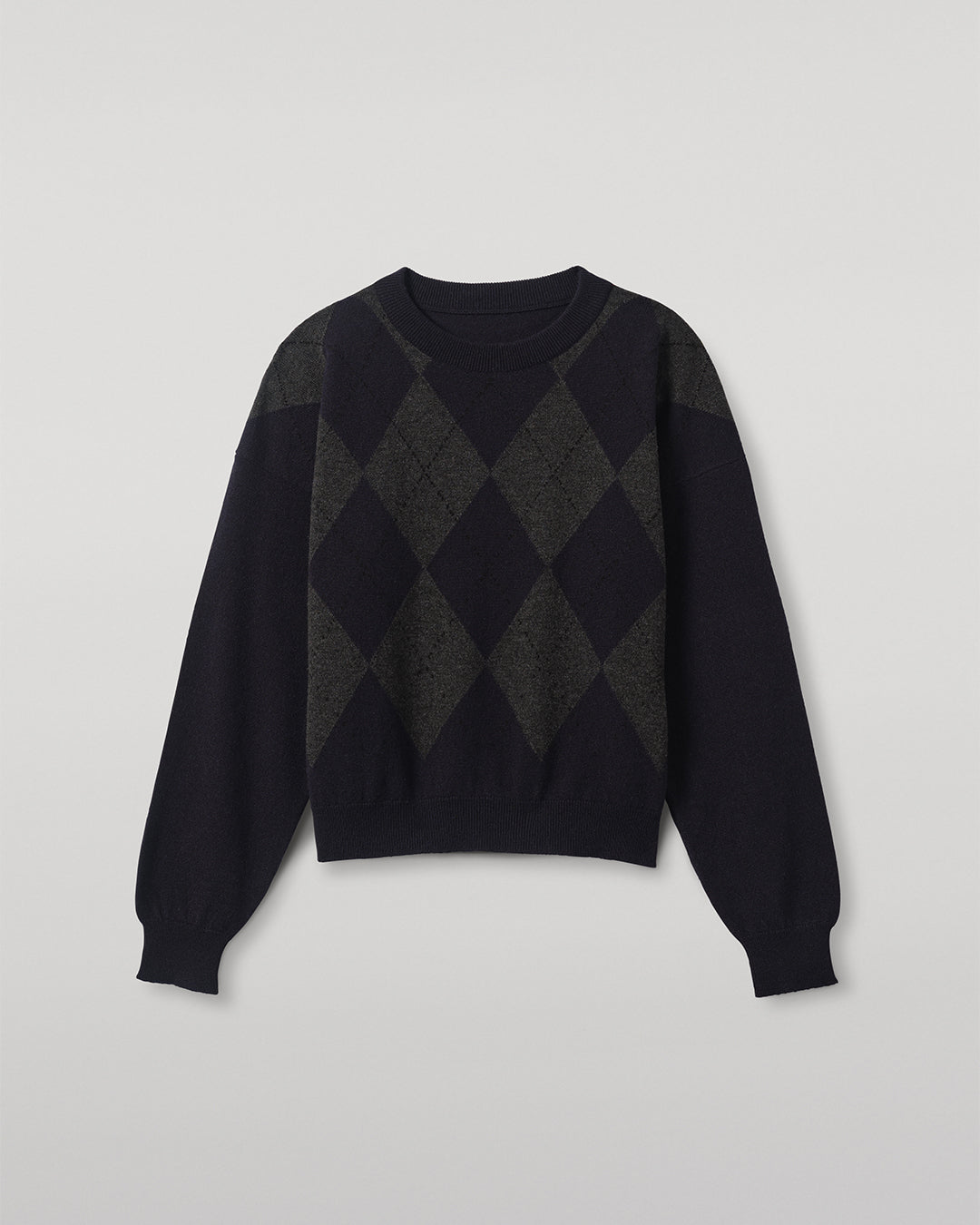 JOHNSTONS OF ELGIN WOMENS CLAN SLOUCH CREW NAVY 100% CASHMERE KAP05732JU1606