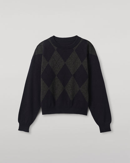 JOHNSTONS OF ELGIN WOMENS CLAN SLOUCH CREW NAVY 100% CASHMERE KAP05732JU1606