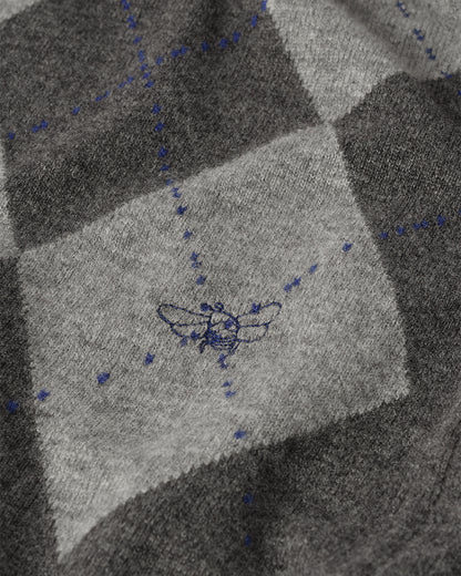 JOHNSTONS OF ELGIN WOMENS CLAN SLOUCH CREW GREY 100% CASHMERE KAP05732JU1607