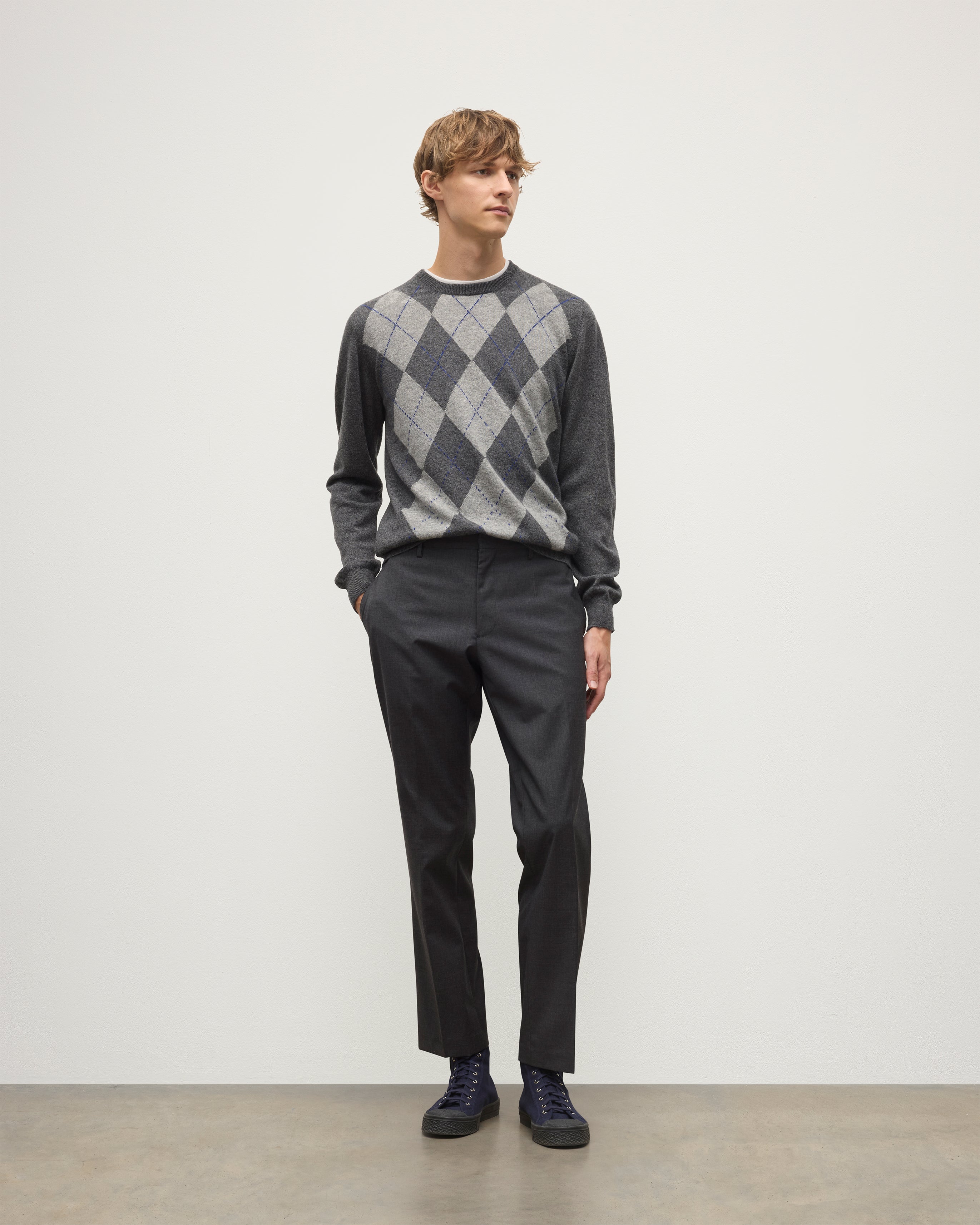 Argyll Grey Cashmere Jumper | Scottish Luxury Cashmere & Wool