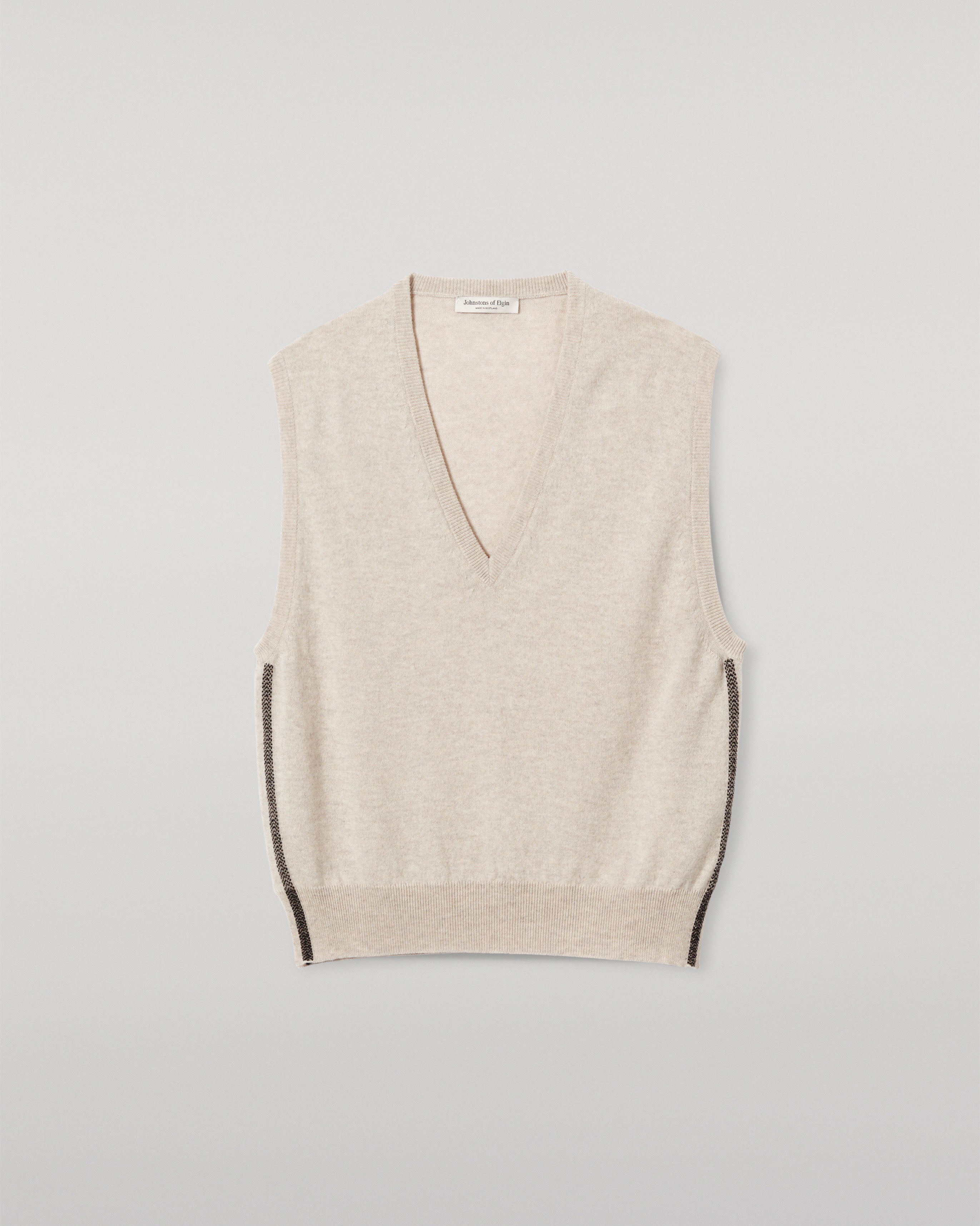 Tilda Natural Cashmere Tank | Scottish Luxury Cashmere & Wool