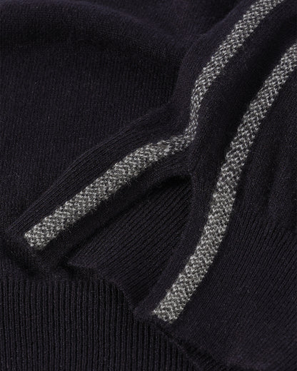 JOHNSTONS OF ELGIN WOMENS TILDA SLEEVELESS VEE NAVY 100% CASHMERE  KAP05767Q25968