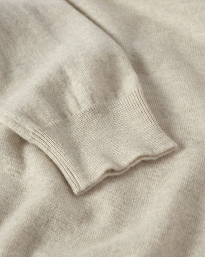 JOHNSTONS OF ELGIN WOMENS LUNAN CLASSIC CREW SWEATER NATURAL KAP05784HA0402