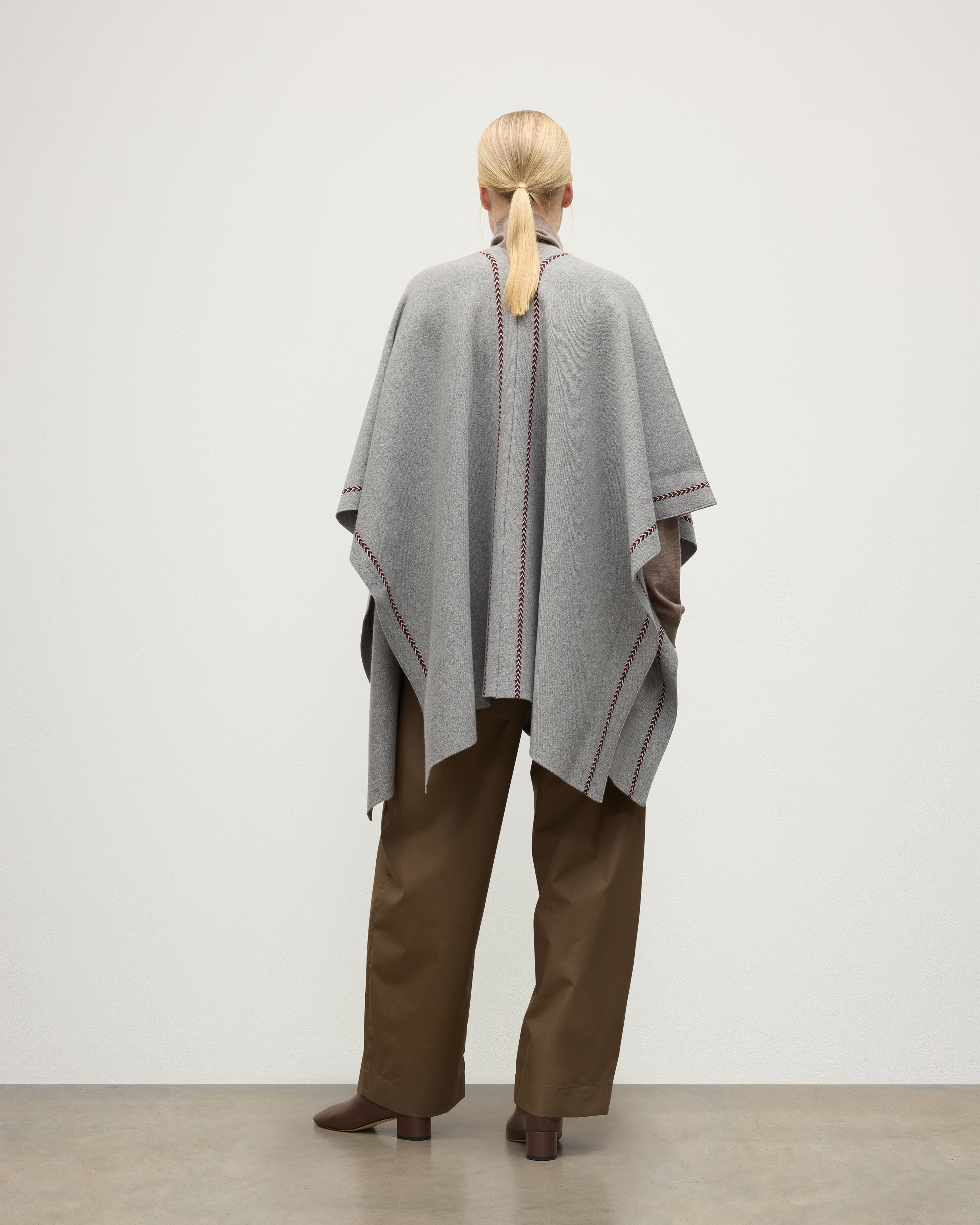 Hawk Grey Cashmere Poncho | Scottish Luxury Cashmere & Wool