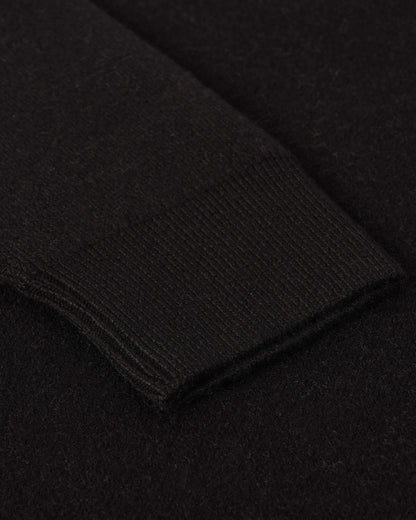 Johnstons of Elgin AW25 Men's Knitwear Iron & Black Double Faced Black Sweatshirt KBA01008Q25336