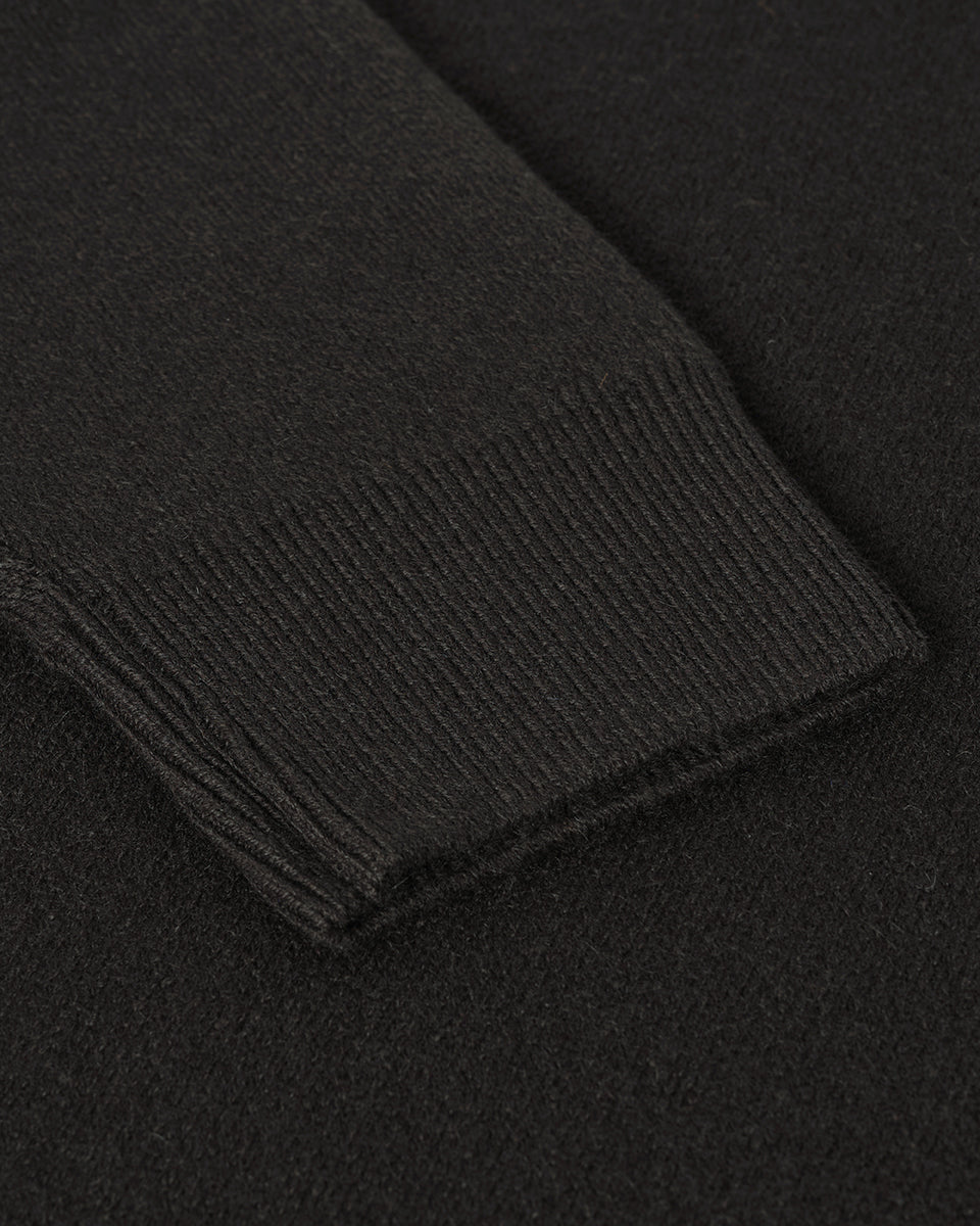 Johnstons of Elgin AW25 Men's Knitwear Black & Mid Grey Double Faced Grey Sweatshirt KBA01008Q25323