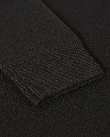 Johnstons of Elgin AW25 Men's Knitwear Black & Mid Grey Double Faced Grey Sweatshirt KBA01008Q25323