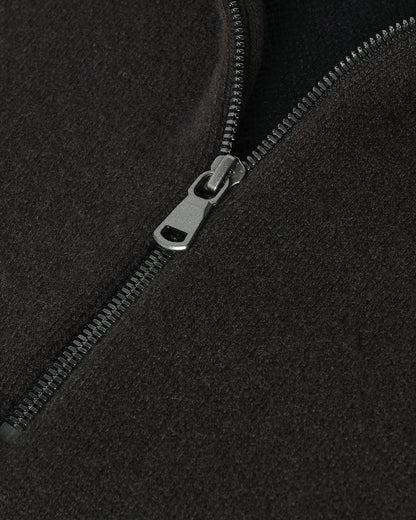 Johnstons of Elgin AW25 Men's Knitwear Black & Mid Grey Double Face Cashmere Grey Half Zip Jumper KBA01023Q25323