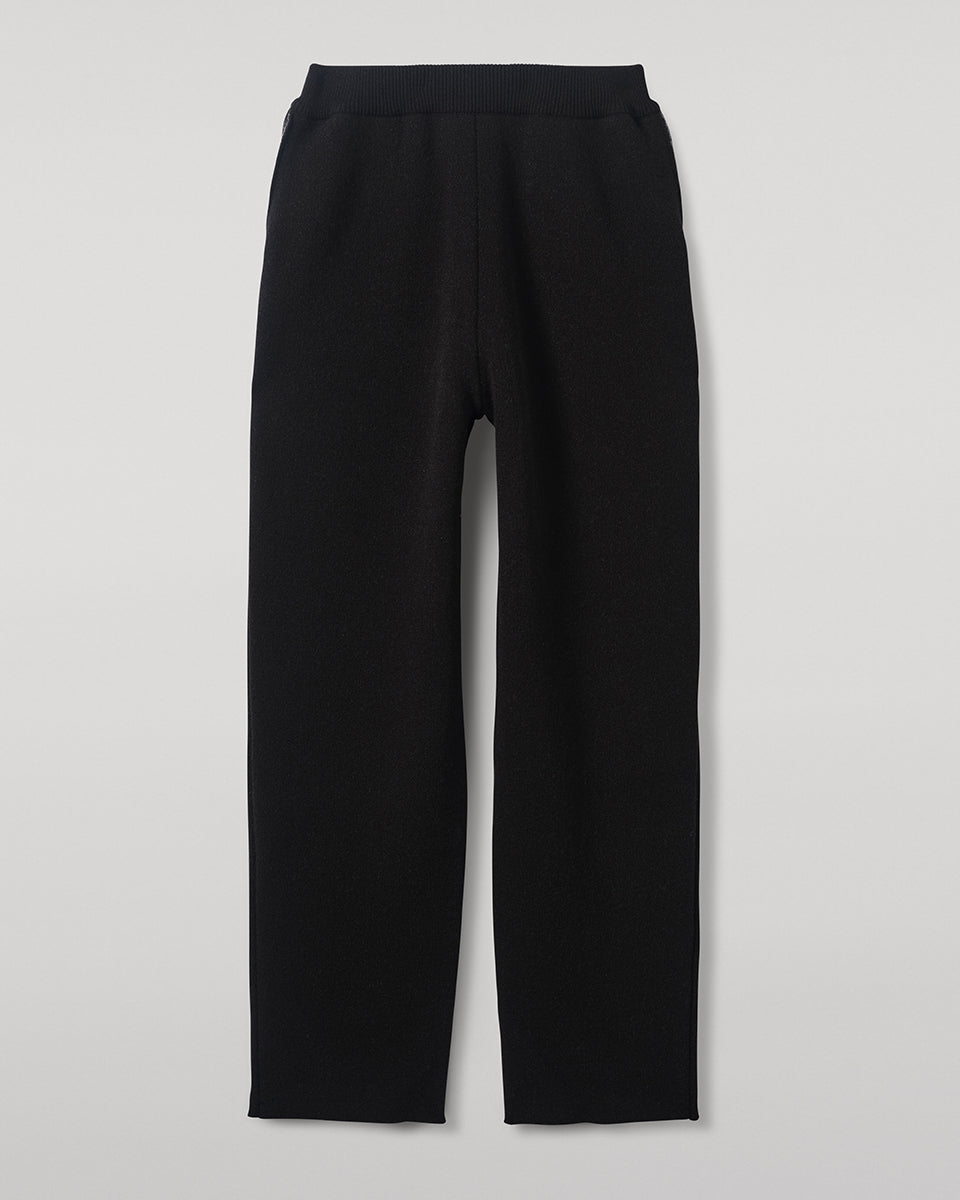 Johnstons of Elgin AW25 Men's Knitwear Iron & Black Double Face Tapered Joggers KBA01024Q25323