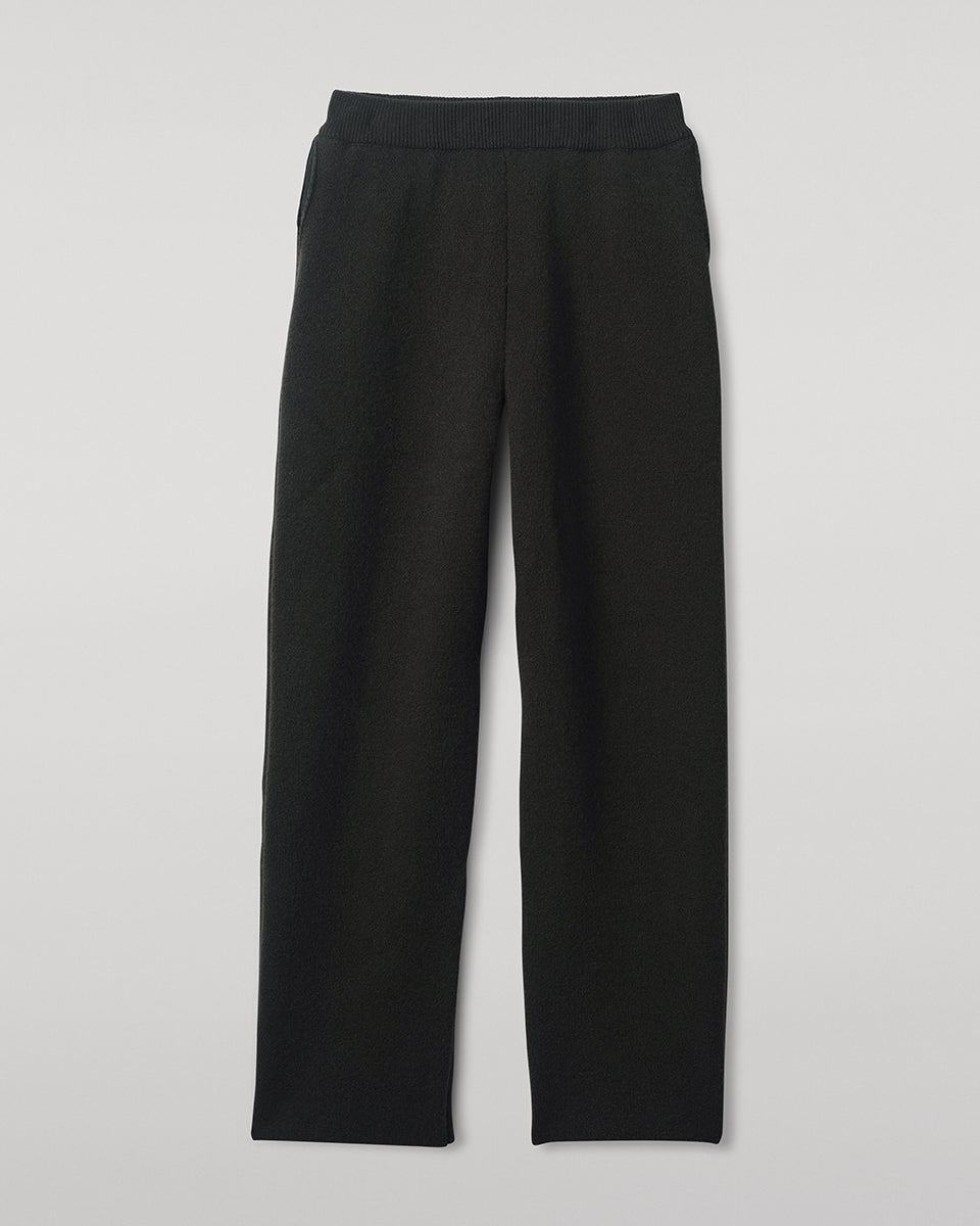 Johnstons of Elgin AW25 Women's Knitwear Iron & Black Double-Face Black Cashmere Joggers details KBA01036Q25336