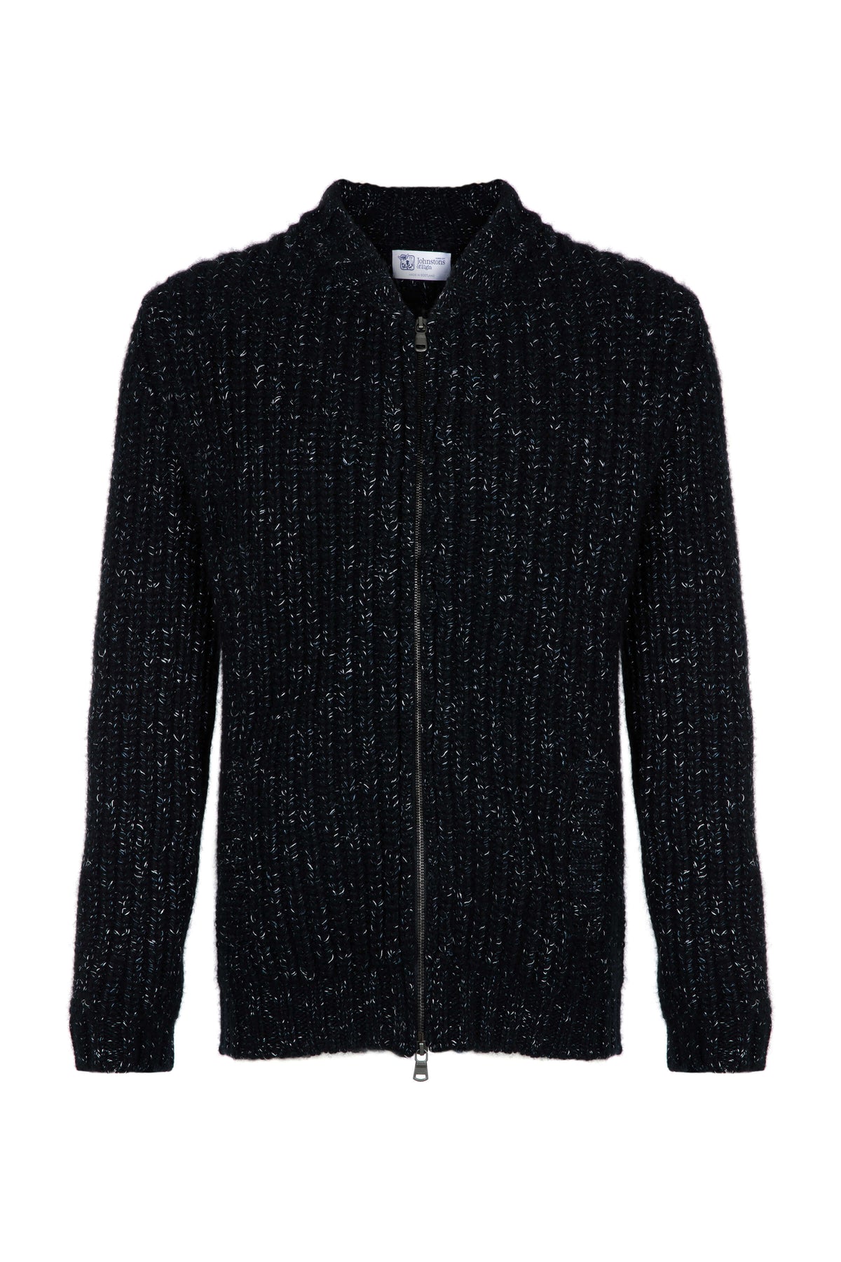 Marl Ribbed Baseball Cardigan