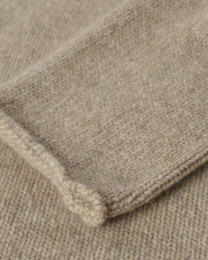 JOHNSTONS OF ELGIN KESTER FUNNEL NECK SWEATER NATURAL 100% CASHMERE UAC05753006876