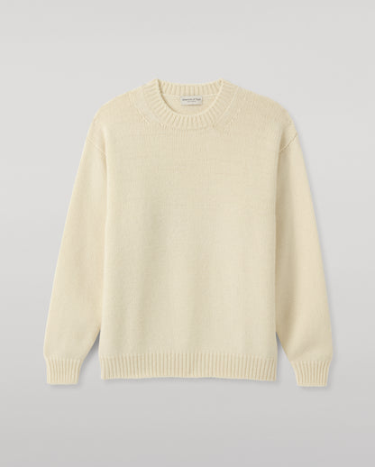 JOHNSTONS OF ELGIN DONACHIE CREW SWEATER MARBLED CASHMERE TEXTURED RIBBED CREW NECK SWEATER GREY 78% CASHMERE, 22% COTTON KBB01109HA4273